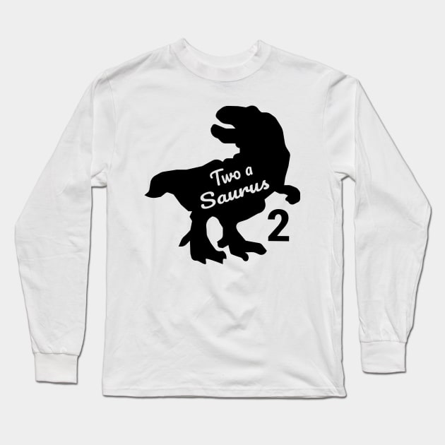 Dinosaur Two Birthday Long Sleeve T-Shirt by Aisiiyan